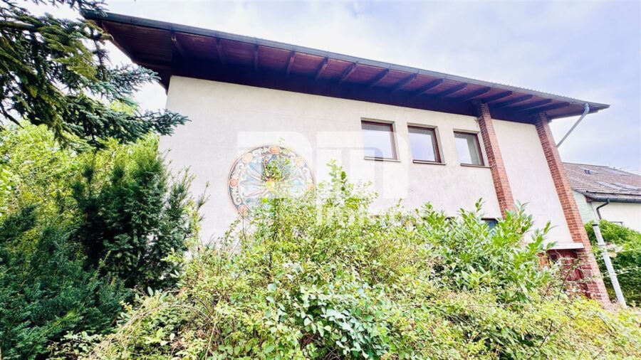 Geräumiges 1 bis 2 Familienhaus mit gigantischem Grundstück und Doppelgarage - Frontansicht